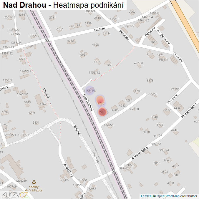 Mapa Nad Drahou - Firmy v ulici.