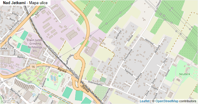 Nad Jatkami - mapa ulice