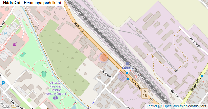 Nádražní - mapa podnikání