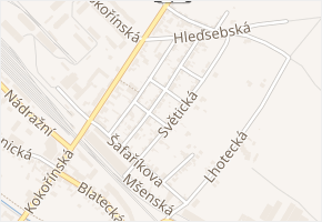 Nebeského v obci Mělník - mapa ulice