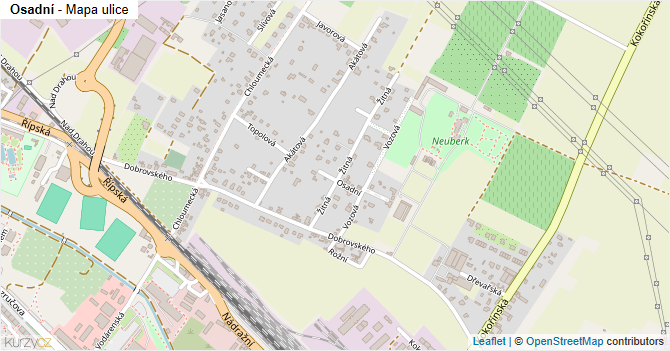 Osadní - mapa ulice