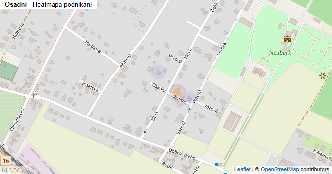 Osadní - mapa podnikání