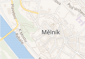 Ostruhová v obci Mělník - mapa ulice