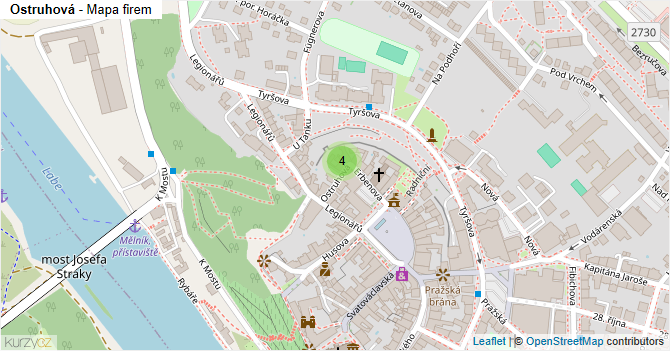 Ostruhová - mapa firem