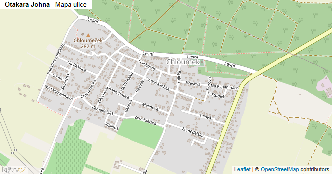 Otakara Johna - mapa ulice