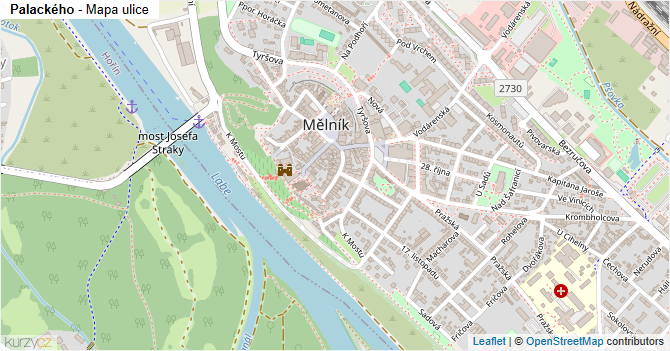 Palackého - mapa ulice