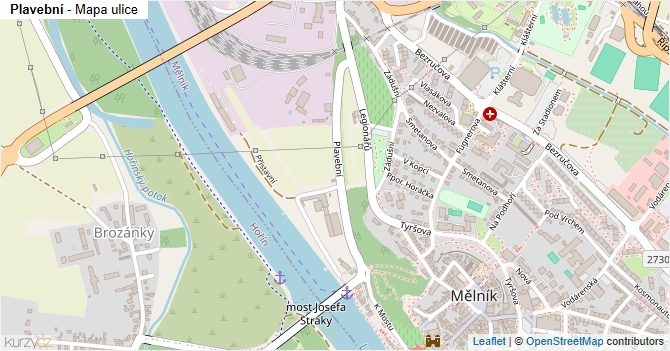 Plavební - mapa ulice