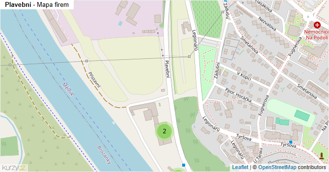 Plavební - mapa firem