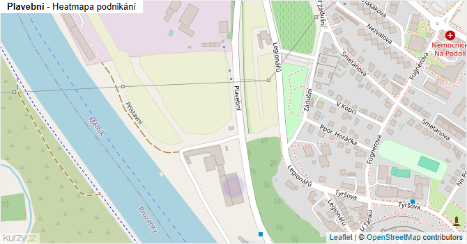 Plavební - mapa podnikání