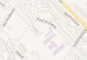 Pod Vrchem v obci Mělník - mapa ulice