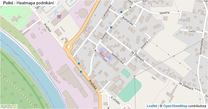 Polní - mapa podnikání