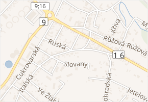 Polská v obci Mělník - mapa ulice