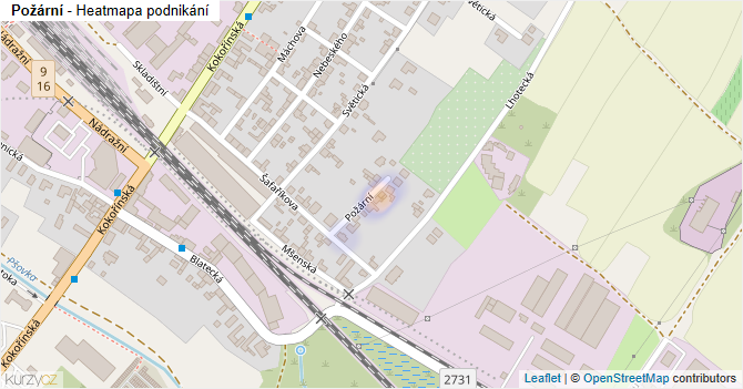 Požární - mapa podnikání