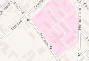 Pražská v obci Mělník - mapa ulice