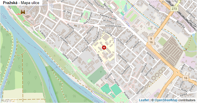 Pražská - mapa ulice