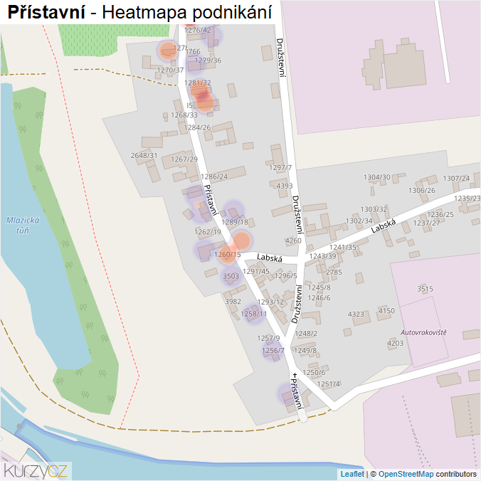 Mapa Přístavní - Firmy v ulici.