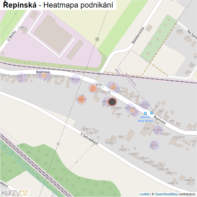 Mapa Řepínská - Firmy v ulici.