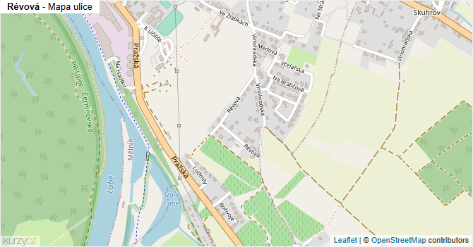 Révová - mapa ulice