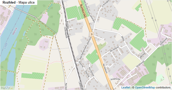 Rozhled - mapa ulice