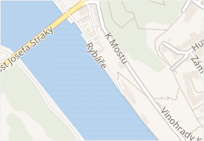 Rybáře v obci Mělník - mapa ulice