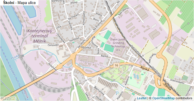 Školní - mapa ulice