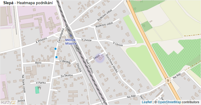 Slepá - mapa podnikání