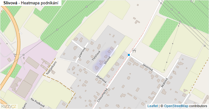 Slívová - mapa podnikání