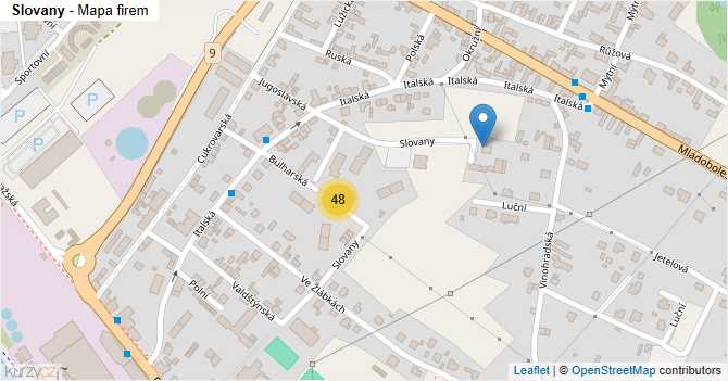 Slovany - mapa firem
