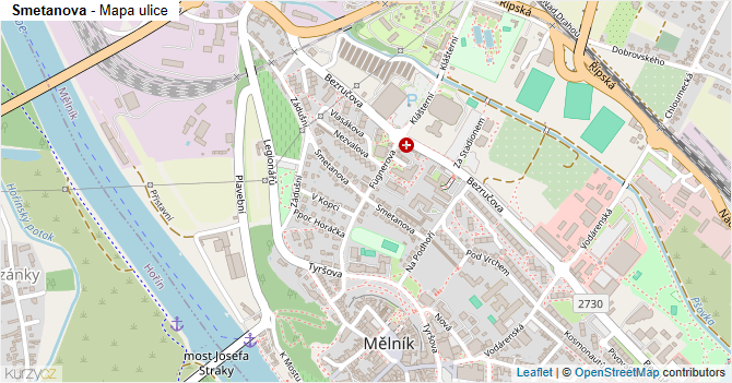 Smetanova - mapa ulice
