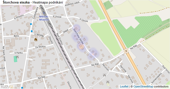 Štorchova stezka - mapa podnikání