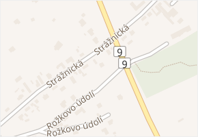 Strážnická v obci Mělník - mapa ulice