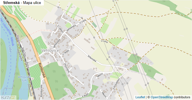 Střemská - mapa ulice