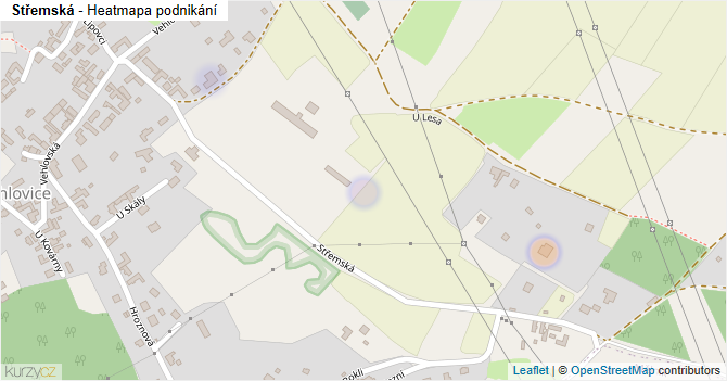 Střemská - mapa podnikání