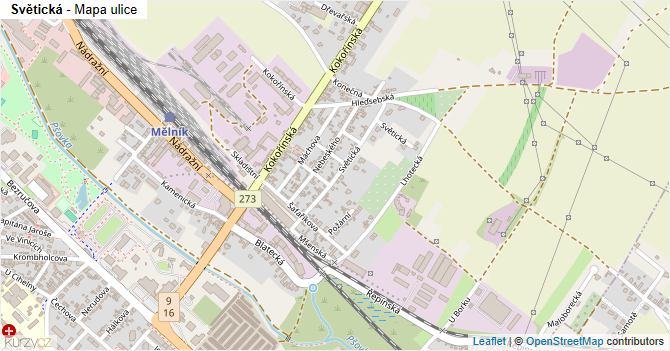 Světická - mapa ulice