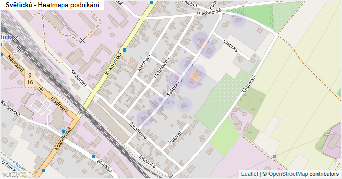 Světická - mapa podnikání