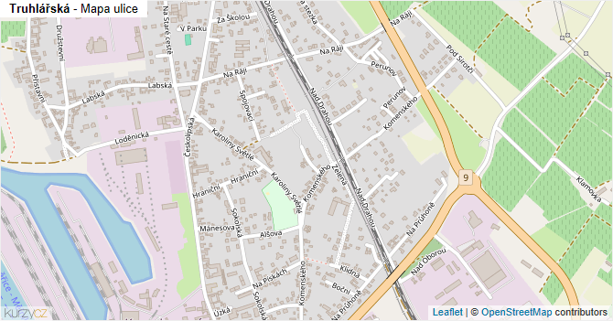 Truhlářská - mapa ulice