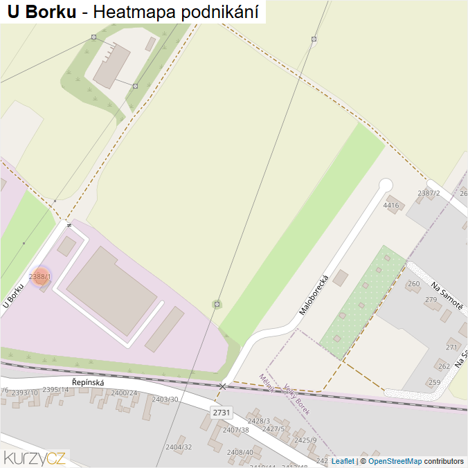 Mapa U Borku - Firmy v ulici.