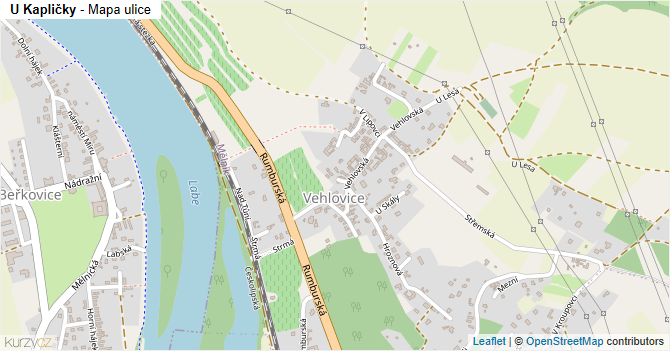 U Kapličky - mapa ulice