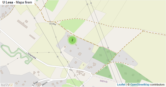 U Lesa - mapa firem