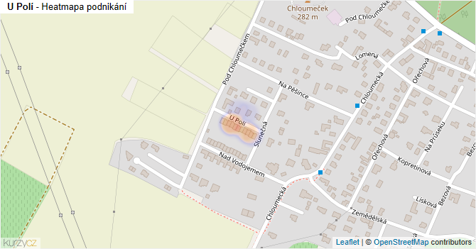 U Polí - mapa podnikání