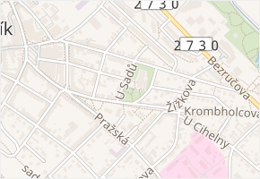 U Sadů v obci Mělník - mapa ulice
