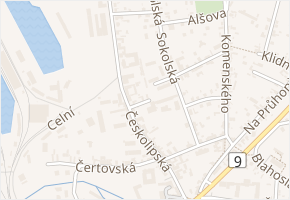Úzká v obci Mělník - mapa ulice