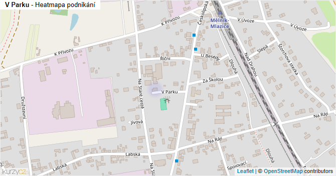 V Parku - mapa podnikání