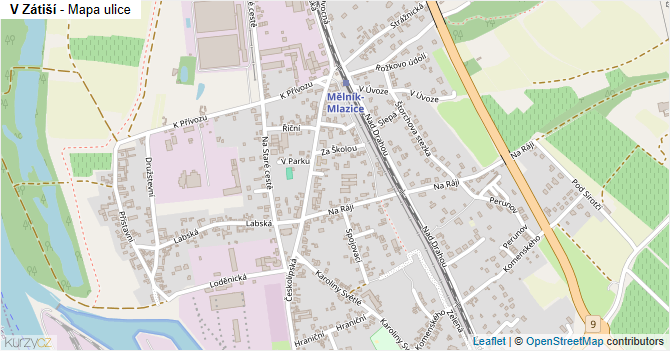V Zátiší - mapa ulice