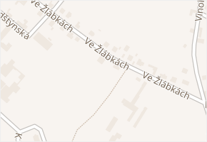 Ve Žlábkách v obci Mělník - mapa ulice