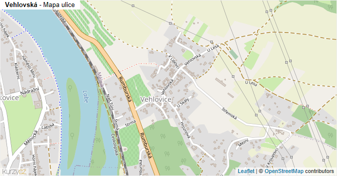 Vehlovská - mapa ulice