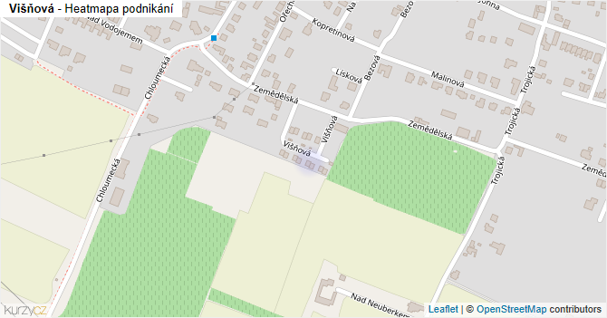 Višňová - mapa podnikání