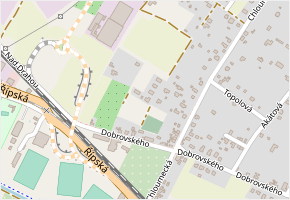 Vrbová v obci Mělník - mapa ulice