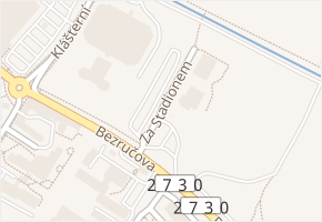 Za Stadionem v obci Mělník - mapa ulice