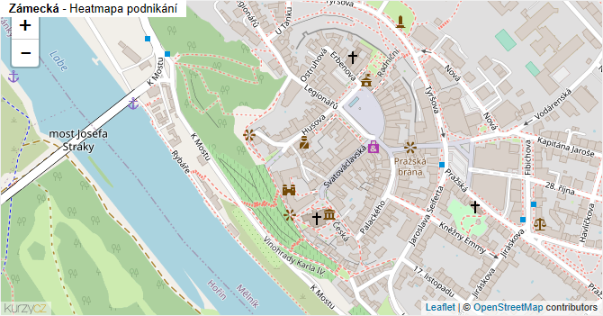 Zámecká - mapa podnikání
